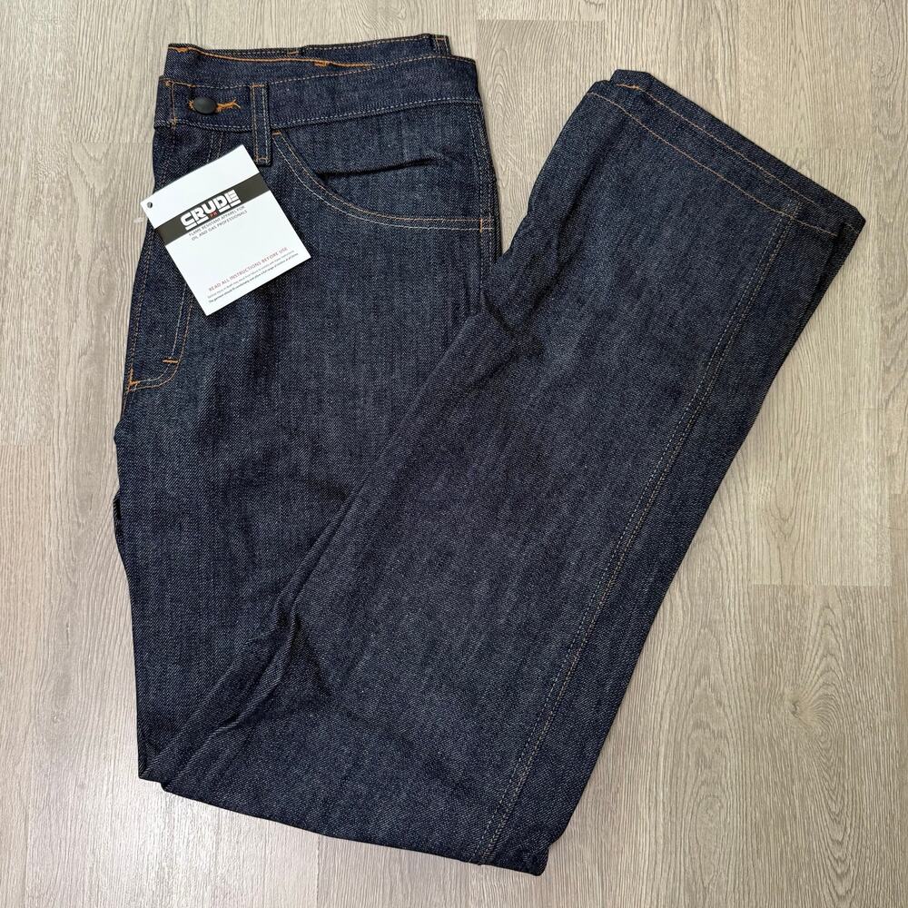 Crude FR Flame Resistant Blue Denim Relaxed Fit Jeans Men's Size 34x34